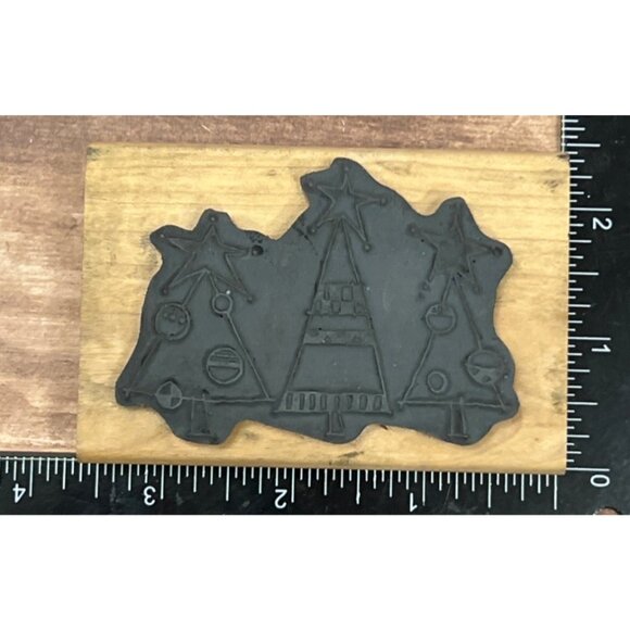 2005 STAMPENDOUS! M152 RERO TREE WOOD MOUNTED RUBBER STAMP CHRISTMAS - Picture 4 of 4